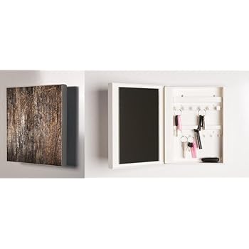 Bachmayer Decorative Key Cabinet Key Box Rustic Timber Mirror