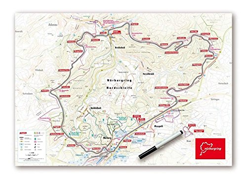 Preisvergleich Produktbild Whiteboard Nürburgring Nordschleife