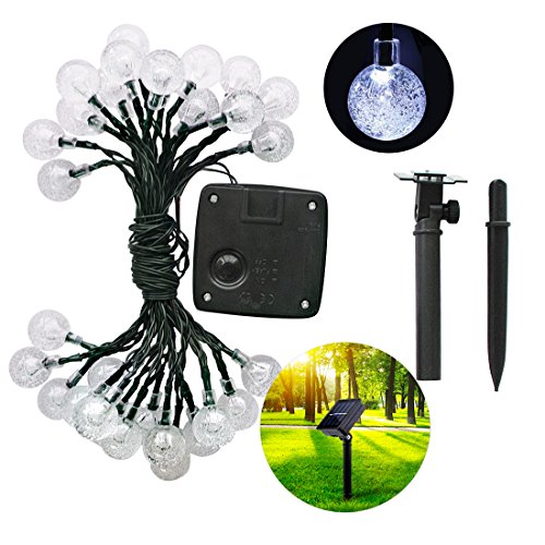 Satu Brown 60er LED Solar Lichterkette Garten Globe Außen Licht Bunt 11 Meter, Dekorative Beleuchtung für Terrasse, Party, Hochzeit, Camping, Weihnachten, Hof, Outdoor, Fest Deko usw. - 5