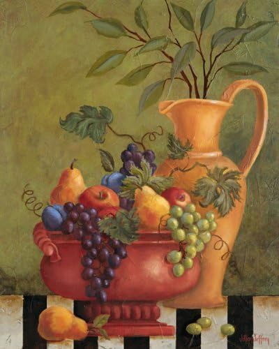 Canvas Fresco Fruit Ii Classy Bowl Vase Quality Clay Lovely Beautiful Cornucopia Fruit 16x20