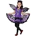 Produktbild Lazzboy Karneval Kleinkind Kinder Baby Mädchen Halloween Kleidung Kostüm Dress + Haarband + Fledermausflügel Outfit(Höhe 100,Violett)