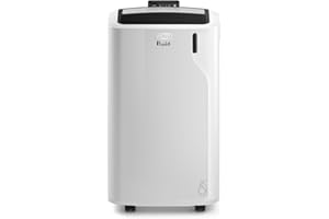 De'Longhi Pinguino PACEM90 Silent Portable 9,800 BTU Air Conditioner, 3 in 1 Air Conditioning Unit, Rooms up to 90m³, A Energy Efficiency, Window Kit Included, White
