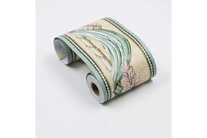 GouieRylin Wall Border-Autoadesivo adesiva muro decorativa drappeggio verde 10cm X 900cm