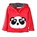 WangsCanis Baby Fleece Zip Hoodie Hat with Ear Sweatshirt Panda Face Embroidery 6-9 Month