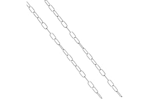 hannger Stainless Steel Chain, 2MM by 1.5M Small Strong Chain Link Chain, Light Weight Chainlink Utility Metal DIY Decorative Chain Key Chain Belt Chain Hanging Chain for Bird Feeder Planters Signs