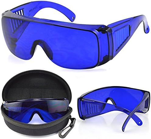 GeekBox® Golf Ball Finder Glasses with Blue Tinted Lenses Protective Case and Cleaning Cloth
