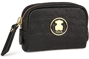 TOUS Monedero pequeño Sherton de Piel en color negro