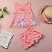 New Baby Girls Cotton Flower Lace Bow Sleeveless Top+Short Pants Clothing Set