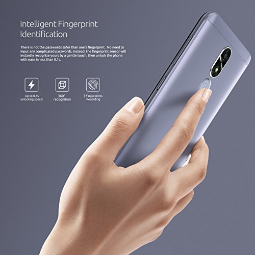 Cubot R9 (2017) Android 7.0 Nougat Dual Sim Smartphone ohne Vertrag, Ultra dÃ¼nnes 5 Zoll HD IPS Touch Display, 2GB+16GB interner Speicher, 13MP Hauptkamera / 5MP Frontkamera, 2.5D gebogener Kapazitiver Bildshirm, nutzbares GPS, Benachrichtigungs LED, MetallrÃ¼ckabdeckung mit 0.1s Fingerabdruck Sensor - 360Â° Erkennung, Schwarz