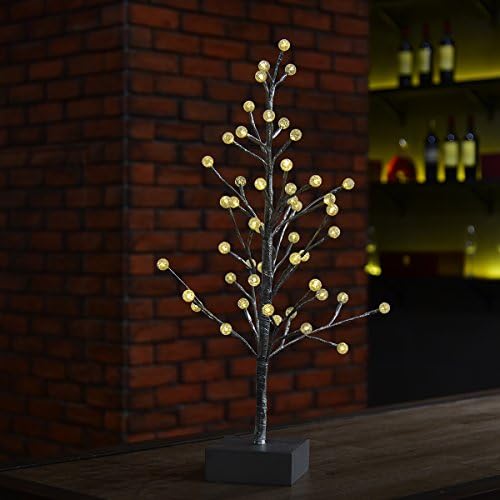 Christmas Light Up Tree, 60cm Snow Twig Tree with Led Lights, Battery Powered Light Tree for Christmas Decorations, Christmas Tree Ornament for Table Top Indoor Bedroom by Malivent (1)