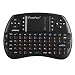 Produktbild iPazzPort 2.4GHz Mini Tastatur Ergonomische tastatur mit touchpad und Ersatz Wiederaufladbare Li-ion Batterie für tastatur Smart TV, Raspberry Pi 3, PC fernbedienung