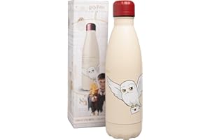 GRUPO ERIK Botella de Agua Harry Potter Hedwig - Acero Inoxidable, Térmica 500ml, Doble Pared - Cantimplora Infantil - Regalos