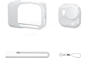 Snowchecking Coque de protection en silicone pour Insta 360 Go Ultra, souple avec cordon de serrage, absorption des chocs, résistante aux rayures et accès facile à tous les ports (Gris)