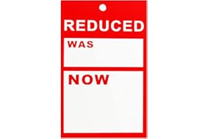 COMPLETESHOPFITTINGS Reduced was Now Sale Cards Tagging Gun Hanger Swing Tickets - Small (100)