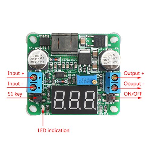 DROK® DC 12V Buck Aufwärtswandler Einstellbare Spannungskonstant Step Up Step Down Converter Voltmeter Spannungsregler Red LED-Displays - 2