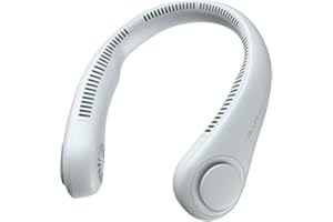 JISULIFE Przenośny wentylator na szyję, ładowalny, bezobsługowy wentylator bezłopatkowy, 4000 mAh, zasilany bateriami, przenośny wentylator osobisty, bezlistny, konstrukcja słuchawek, wentylator