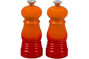 Le Creuset Set de Mini Molinillos de Sal y Pimienta, Plástico ABS, Mecanismo de Cerámica, Anticorrosión, Volcanico, 96002500090000