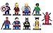 Produktbild 9 x Full Set Marvel DC Comics Minifigures Super Heroes Superman Iron Man Batman Spiderman Hulk Thor Wolverine Deadpool Mini Figures