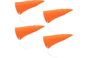 HIXNUG 4Pcs Orange Carrot Nose Christmas Cosplay Snowman Accessory with Elasticated String Xmas Decoration Party Supplies