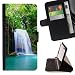 Produktbild FJCases Wasserfall Natur Fluss Wasser Tasche Brieftasche Hülle Schale Standfunktion Schutzhülle für LG G2