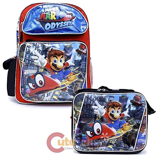 Preisvergleich Produktbild Super Mario Odyssey Large 41cm School Backpack with Lunch Bag