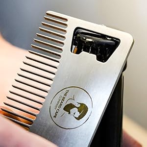 Metal Beard Comb and Bottle Opener - Ideal for Oils & Balms - Comes in Gift Box - Image 6