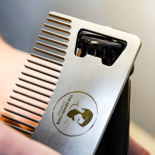 Metal Beard Comb and Bottle Opener - Ideal for Oils & Balms - Comes in Gift Box - Image 6