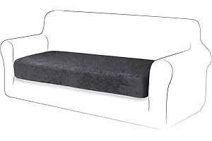 TIANSHU Copriseduta Divano Elasticizzato 2 Posti Copricuscini Divano Velluto Fodera per Cuscino Copridivano Elasticizzato Cuscino per Divano Copri Seduta per Divano (2 Posti, Grigio)
