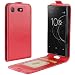 Produktbild Handyhülle für Sony Xperia XZ1 Compact 95street Schutzhülle Book Case für Sony Xperia XZ1 Compact, Hülle Klapphülle Tasche im Retro Wallet Design mit Praktischer Aufstellfunktion - Etui Rot