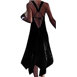 Summer Dress Women'S Long Fashion Neck Round Sleeveless Dress A Festive clothing Line Lace Beach Dress Elegant Vintage Loose 