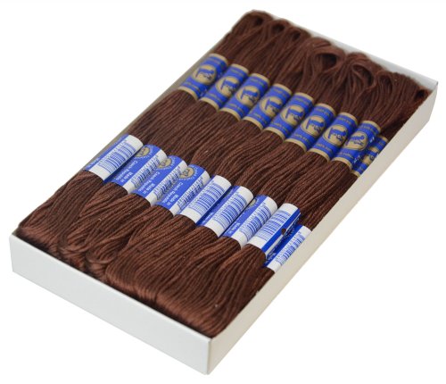 1 Docke Stickgarn / Sticktwist 100 % Baumwolle #7892 Zartbitter