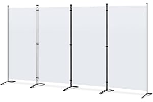 ‎ANGEL LIVING Angel Living Paravent 4tlg 324 X170CM Sichtschutz Balkonbespannung Balkonsichtschutz Paravent Raumteiler Trennwand,Elfenbein