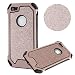 Produktbild 3 in 1 Rose Gold Glitzer Schutzhülle für iPhone XS/iPhone X,Anti-Kratzer Stoßfest Hart Hülle für iPhone XS/iPhone X,Moiky Luxus Ultra Dünn 360 Grad Diamant Strass Full Body Schwer Pflicht Stoßdämpfend PC Abdeckung Telefonkasten Handytasche + 1 x Frei Displayschutzfolie