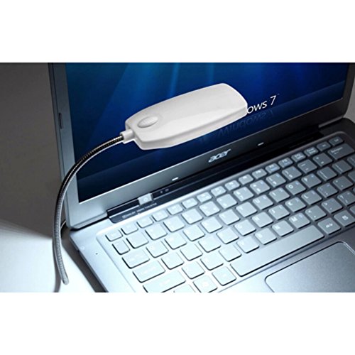 NUOLUX Laptop leichte USB-Leselampe mit 28 LED-Leuchten mit flexiblen Schwanenhals für Laptop (weiß)