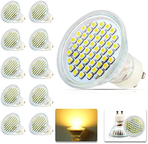 10Pack GU10 2.5W LED Beautiful Warm White Colour 30w Replacement for Halogen bulb with New Chip Technology 3000k AC240V