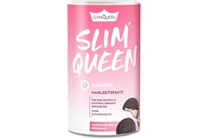 GymQueen Slim Queen Perdita di peso Shake 420g, frullato dietetico per una facile perdita di peso, Sostituzione del pasto con vitamine e nutrienti, senza zuccheri aggiunti, Biscotti e Crema