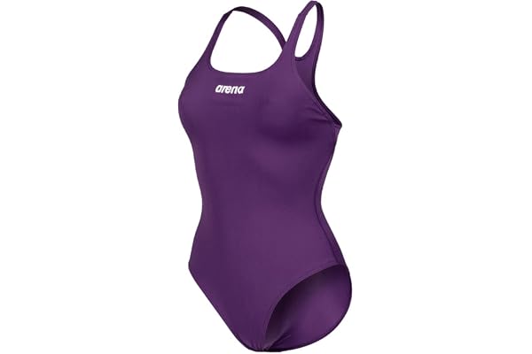 arena Solid Swim Pro Team Maillot de Bain une Pièce pour Femme, Séchage Rapide, Maillot de Bain Sportif en Tissu arena MaxLife Eco avec une Résistance Maximale au Chlore et une Protection UV UPF 50+