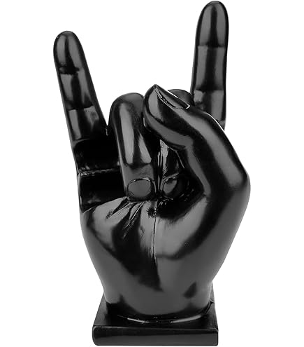 Supporto Per Bacchette Batteria A Forma Di Mano - Portabacchette Creativo In Resina Nera