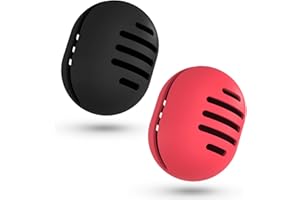 Fauxomor Custodia Spugna per Trucco Doppia Faccia Traspirante per Viaggio,Porta Spugna in Silicone per Beauty Blender per Tutte le Spugne,Riutilizzabile e Igienica Facile da Trasportare,Nero+Rosso