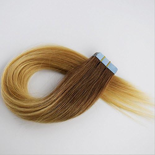 Meydlee Hair Bundles Tape In Human Hair Extensions, Hair Tape Extensions Skin Weft 1 Piece Gradient Mix Color Tape Hair Extensions , 28 inch