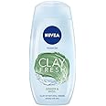 NIVEA Body Wash 250 ml | Clay Fresh Ginger & Basil Shower Gel | Deep Cleansing | Velvety Soft Skin | Men and Women