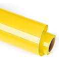 Lya Vinyl Heat Transfer Vinyl, 12" x 6FT(30.5cm x 183cm) Yellow Iron on Vinyl for Cricut, Silhouette Cameo, HTV Vinyl for Cloths, Hats, Fabric(Yellow)