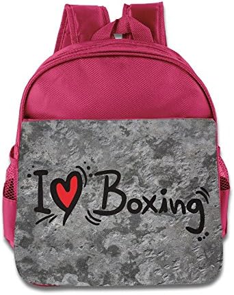 I Love Sport Boxing Backpacks Pink One Size Kids School Bags