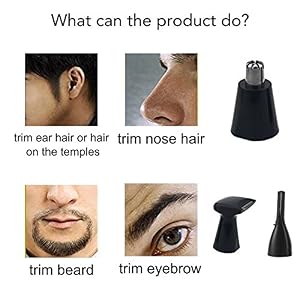 Nose Hair Trimmer, HLYOON 3 in 1 Waterproof Stainless Steel Ear Hair Trimmer, Wet/Dry Beard and Eyebrow Trimmer Grooming… - Image 4