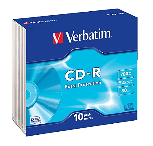 Verbatim ExtraProtection Surface 52X 700MB OPP Wrap CD-Rohlinge im Slim Case 10er Pack - 2