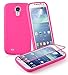 Produktbild Cadorabo - TPU Silikon Schutzhülle (Full Body Rund-um-Schutz auch für Das Display) für > Samsung Galaxy S4 < in HOT-PINK