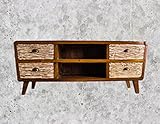 Mesa de TV Mienloco (TV6) Madera de Teca TV - Cómoda Armario aparador Armario Shabby Chic Vintage Retro Piso