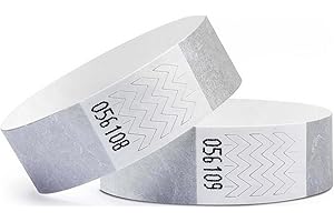 Europaband - Lot de 1000 Bracelets tyvek - pour identification lors d'évènements et de soirées - indéchirables et imperméables (Argenté)
