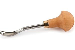 TOMENGBEIAABBCC PFEIL Swiss Made 10mm Bent Gouge, Chromium-Vanadium Steel, Wood Handle, 4-3/4 inches