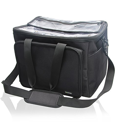 Teamoy Aufbewahrungstasche für Wolle, die geeignet zum Transportieren von Strick-/Häkeln wolle ist und Taschen für Zubehör (kein Zubehör im Lieferumfang enthalten), Schwarz - 5
